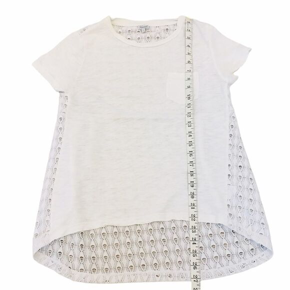 Kismet White Tee Shirt With Crochet Detailing - Picture 6 of 8
